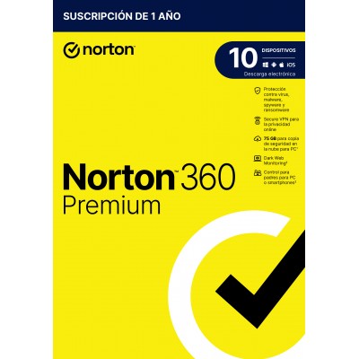 NortonLifeLock 360 Premium Seguridad de antivirus Base Español 1 licencia(s) 1 año(s)