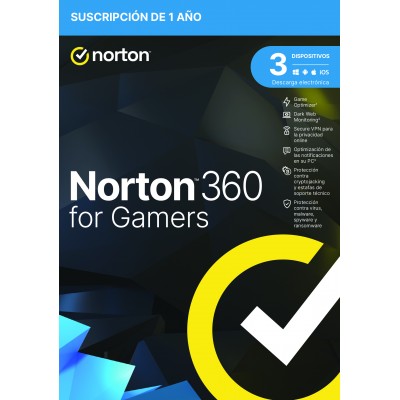 NortonLifeLock 360 for Gamers Seguridad de antivirus Base Español 1 licencia(s) 1 año(s)