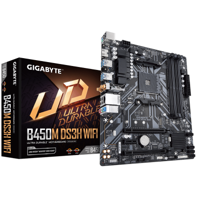 Gigabyte GA-B450M-DS3H-WIFI AMD B450 Zócalo AM4 micro ATX