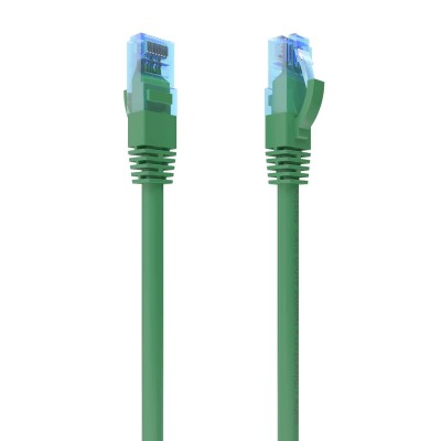 AISENS Cable De Red Latiguillo RJ45 Cat.6 UTP AWG26 CCA, Verde, 1.0 m