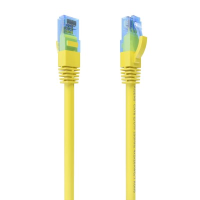 AISENS Cable De Red Latiguillo RJ45 Cat.6 UTP AWG26 CCA, Amarillo, 25 cm