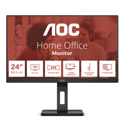 AOC E3 24E3QAF LED display 60,5 cm (23.8") 1920 x 1080 Pixeles Full HD LCD Negro