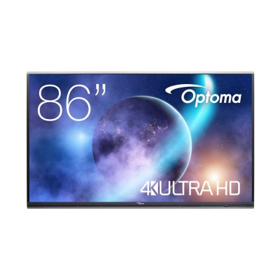 Optoma 5862RK+ Panel plano interactivo 2,18 m (86") LED 420 cd  m² 4K Ultra HD Negro Pantalla táctil Procesador incorporado And