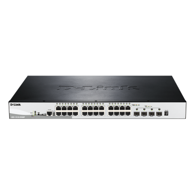 D-Link DGS-1510-28XMP switch Gestionado L2L3 Gigabit Ethernet (101001000) Energía sobre Ethernet (PoE) Negro, Gris