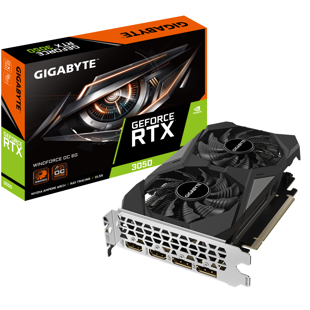 GIGABYTE GeForce RTX 3050 WINDFORCE OC 6G NVIDIA 6 GB GDDR6