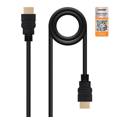 Nanocable HDMI V2.0, 1m cable HDMI HDMI tipo A (Estándar) Negro