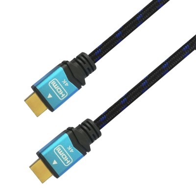 AISENS Сable, HDMI, 2.0, Premium alta velocidad  HEC, 4k@60 Hz, 18 Gbps, AM-AM, NegroAzul, 5.0 m