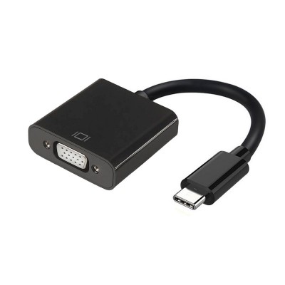 AISENS Conversor USB-C a VGA, USB-CM - HDB15H, Negro, 15cm