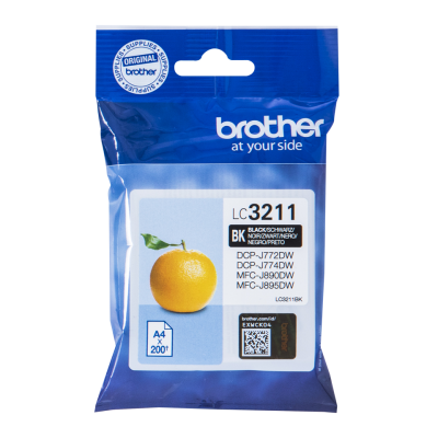 Brother LC-3211BK cartucho de tinta Original Rendimiento estándar Negro