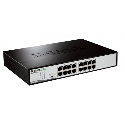 D-Link DGS-1016DE switch No administrado Negro, Metálico