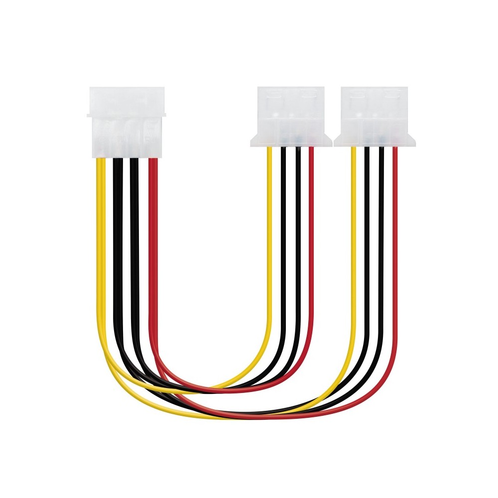 Nanocable CABLE ALIMENTACION MOLEX 5.25"M-2x5.25"H 20CM