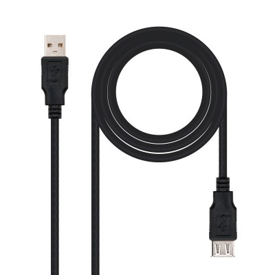 Nanocable CABLE USB 2.0, TIPO AM-AH, NEGRO, 3.0 M