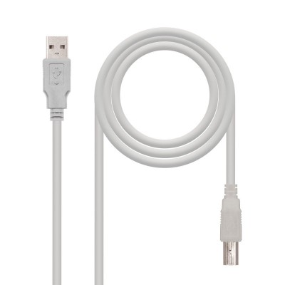 Nanocable CABLE USB 2.0 IMPRESORA, TIPO AM-BM, BEIGE, 1.0 M