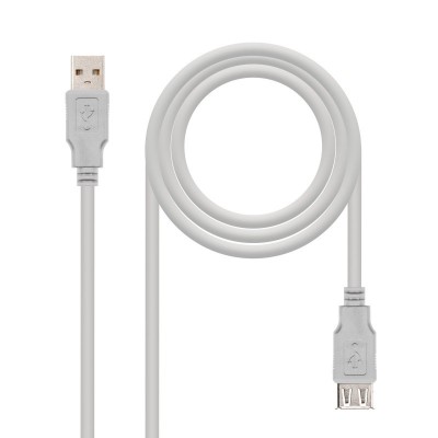 Nanocable CABLE USB 2.0, TIPO AM-AH, BEIGE, 3.0 M