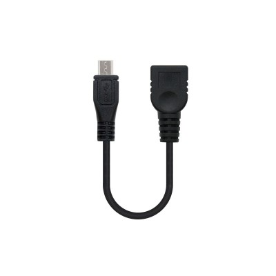 Nanocable CABLE USB 2.0 OTG, TIPO MICRO BM-AH, NEGRO, 15 CM