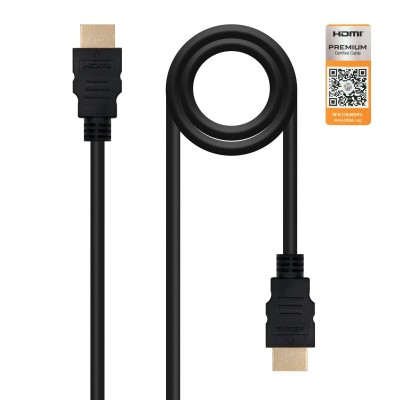 Nanocable HDMI V2.0, 0.5m cable HDMI 0,5 m HDMI tipo A (Estándar) Negro