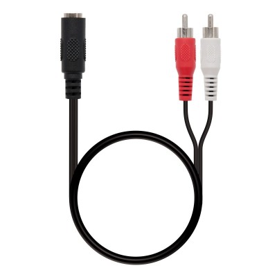 Nanocable 10.24.1301 cable de audio 1,5 m 2 x RCA 3,5mm Negro