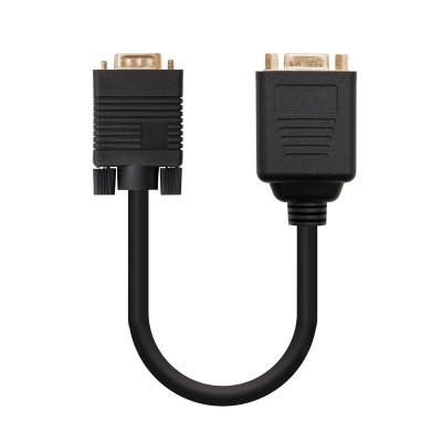 Nanocable CABLE BIFURCADOR SVGA(3C+9) HDB15M-2xHDB15H ORO 20 CM