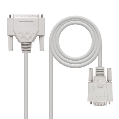 Nanocable CABLE SERIE NULL MODEM DB9H-DB25M 1.8 M