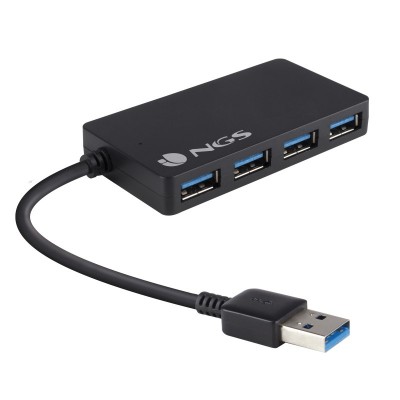 NGS iHub 3.0 USB 3.2 Gen 1 (3.1 Gen 1) Type-A 5000 Mbits Negro