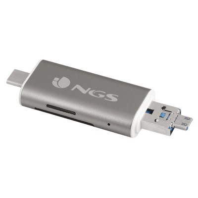 NGS ALLYREADER lector de tarjeta USBMicro-USB Gris, Blanco