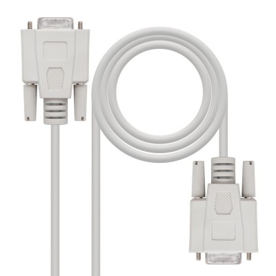 Nanocable CABLE SERIE NULL MODEM, DB9H-DB9H, 1.8 M