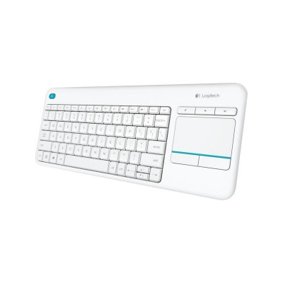 Logitech K400 Plus teclado RF inalámbrico QWERTY Blanco