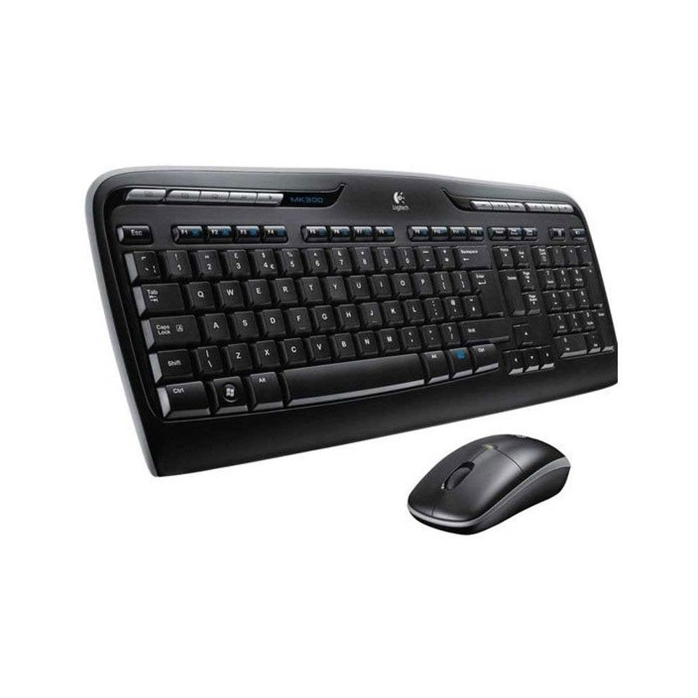 Logitech MK330 teclado RF inalámbrico QWERTY Español Negro, Gris