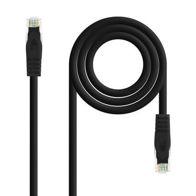 Nanocable Cable de red latiguillo RJ45 LSZH Cat.6A UTP AWG24, Negro, 2.0m