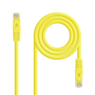 Nanocable Cable de red latiguillo RJ45 LSZH Cat.6A UTP AWG24, Amarillo, 1.0m